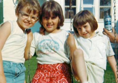 Terri, Kathie, Mary, and Dicks hand :)  1969