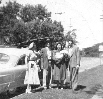 Ma, John, Anne, Joanne, Dad, May 1953