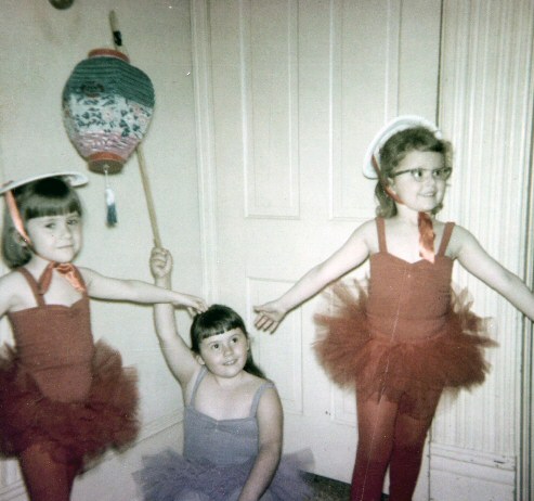 Mary, Kathie and Terri, dance recital, 1968