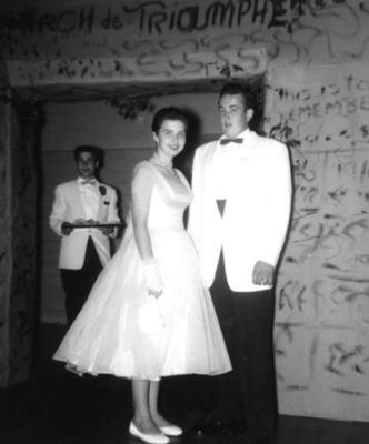 Kay Lee and Wesley Lockhart (Background - John Presgrave) Senior Prom May 25,1958