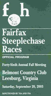 Fairfax Steeplechase Races 2003
