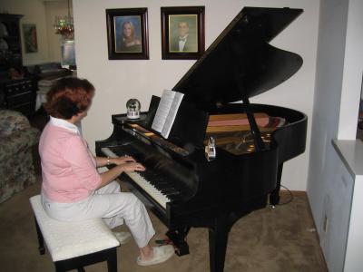A Pianist and Her Best Friend : )  A 1935 5' 7 Steinway Baby Grand