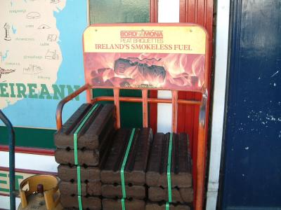And here's how they sell the peat to burn in their fireplaces
