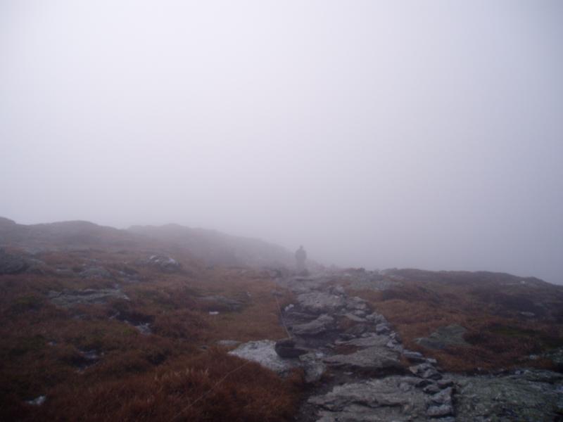 Top of Mt. Mansfeild.  23 Degrees and blowing mist