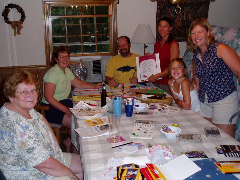 Team Scrapbooking; Janet, Cathy, Rick, Terese, Lauren, & Deb