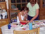 Creating together;  Lauren and Cathy