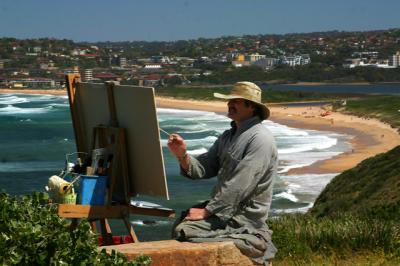 Painter at Long Reef Beach