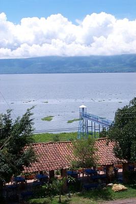 A view of Lake Chapala taken from a bike and jogging path along the highway on the north side of the lake.