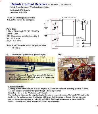 RC Emerson diagram with picture and notes on how to make the solid state relay.