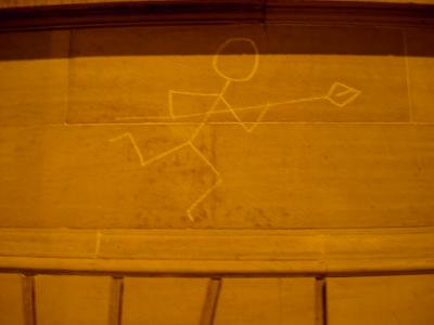 Some cool graffiti on an Edinburgh wall. It looks almost cavepainting-esque, to me.