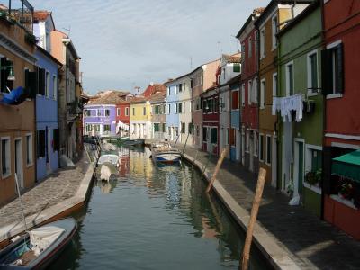 Canalside houses, on Burano.