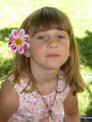 Bri and the big flower