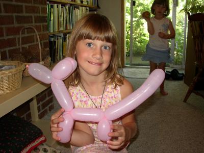 Bri and the pink balloon animal