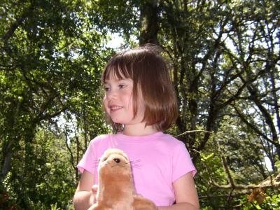 Hannah and her walrus at Hendricks Park