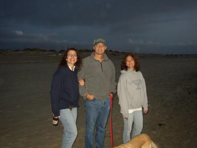 Kathy, Stu and Mary on the beach in Florence