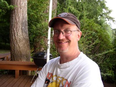 Me at the Mercer Lake cabin