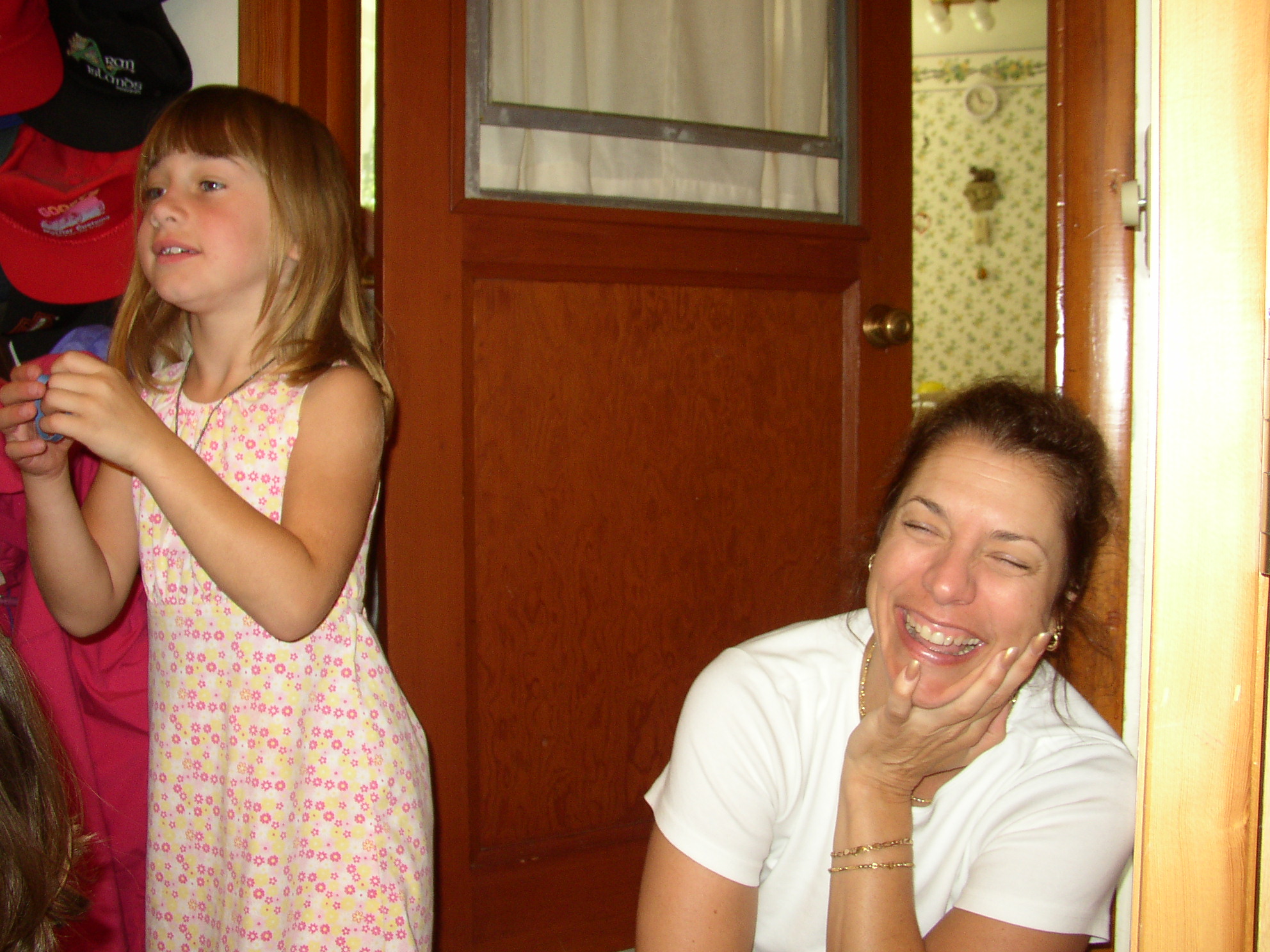 Kathy laughs at Bri making balloon noises
