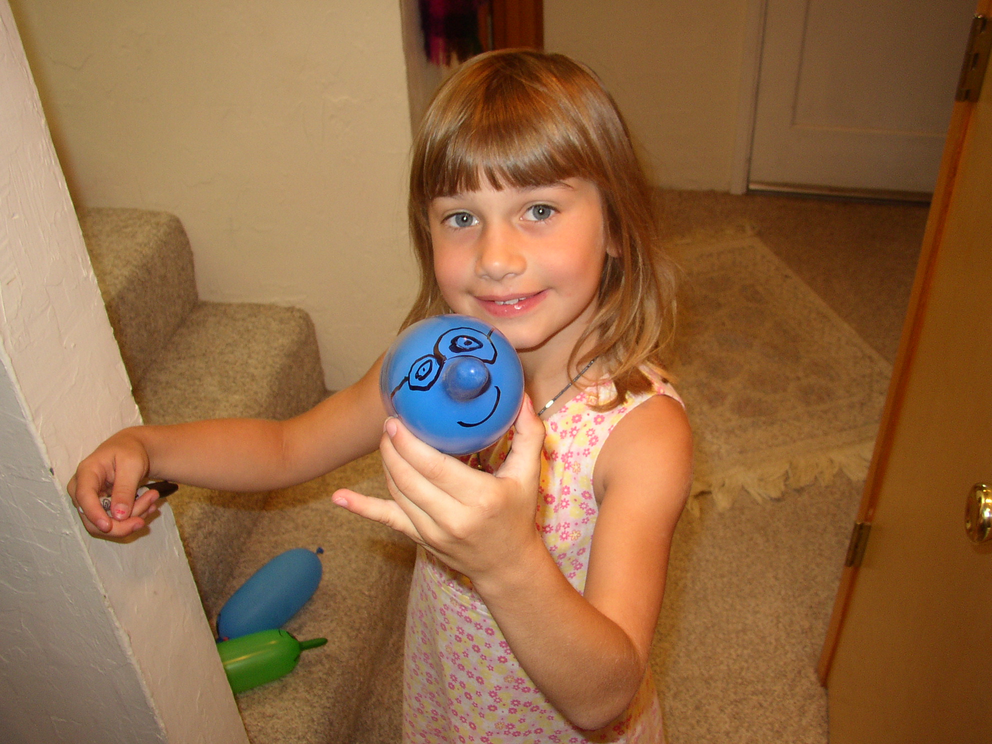 Bri and mr. Balloon-Head