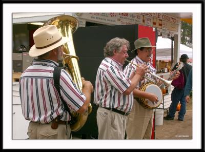 Some of the entertainment along the midway at the Deerfield Fair, September, 2003.