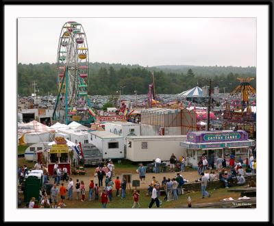 A view of the midway at the Deerfield Fair, Deerfield, NH, September 2003.