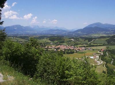 The view over Lalley to Montagne de Lans range