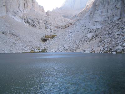 Upper Boy Scout Lake (this is the scree to the Russell/Carillon pass)