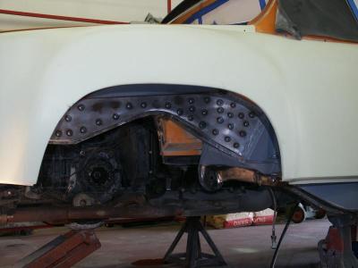 Porsche 914-6 GT Chassis Stiff Kit Installation - Right Side