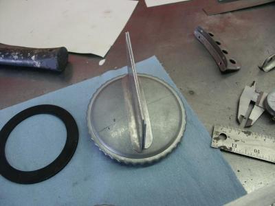 Continuation of the fabrication of the Fin/Handle for the GT Fuel Cap...