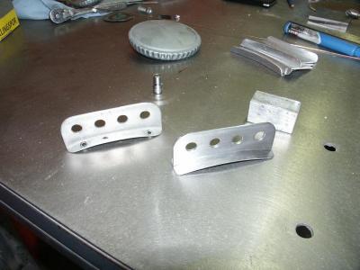 The reproduction Fin/Handle on the right can be reproduced out of aluminum or mild steel