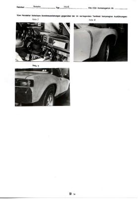 1970 Porsche 914-6 FIA / CSI Homologation Document No. ? (German) Page 14