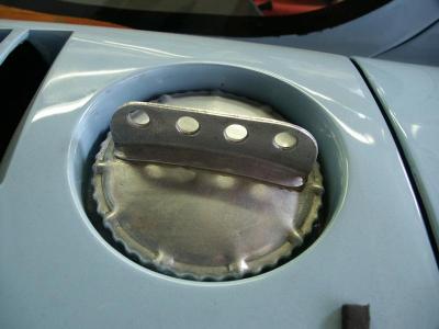 908 / 917K Blau 110mm ALL Aluminum Racing Fuel Caps
