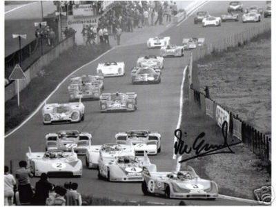 Vic Elford at the wheel of the Porsche 908/3 leading into the first corner at the Nurburgring 1000 km in 1971...