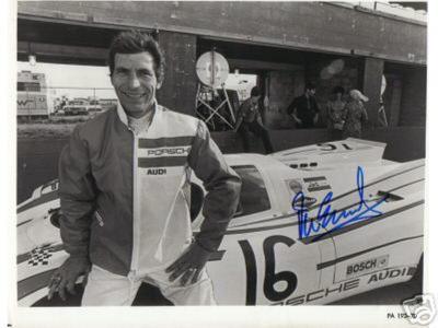 Porsche Austria Team Drivers Portrait of Vic Elford and the Porsche 917 he drove at the 12 Hours of Sebring 1970