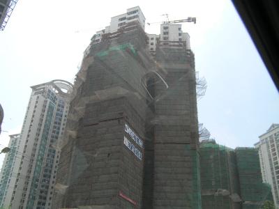 from a taxi window