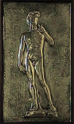 David Michelangelo, replica, bronze 46x26.5cm