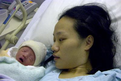 first hours with mom