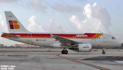 Iberia A319-111 EC-HGS departing Miami for the last time aviation photo #0749