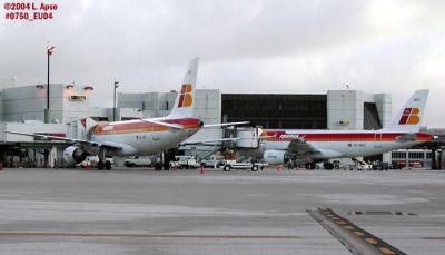 Iberia A319-111's EC-HGT and EC-HKO before leaving MIA for the last time aviation photo #0750