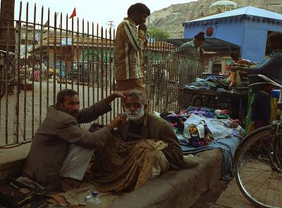 Street barber, Jodhpur