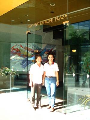 Welcome to Finance...Our new home at Waterfront Plaza...Aloha from Christine & Clara.