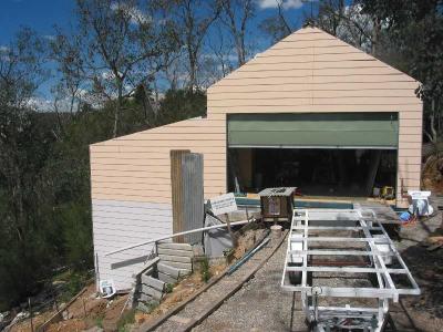 front of barn coming along