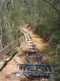 turntable and rail along trench to be dug