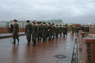 Marching Soldiers (Hermitage background)