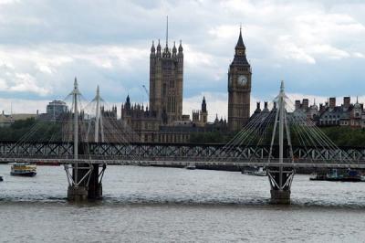 Parliament and the Hungerford Bridge