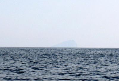 Larak Island, Iran, visible on the other side of the Strait of Hormuz 50km away