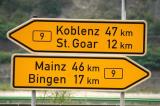 Weiterfahren mit dem Rad von Mainz nach St. Goar