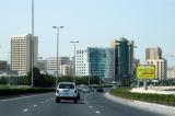Driving into Manama