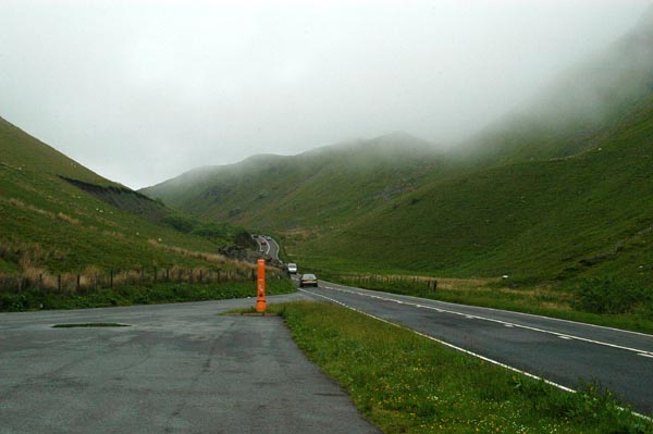 Road through Snowdonia National Park between Machynlleth and Dolgellau