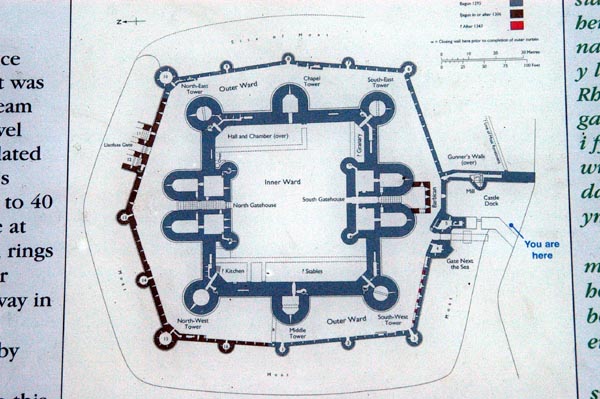 Beaumaris has a concentric layout