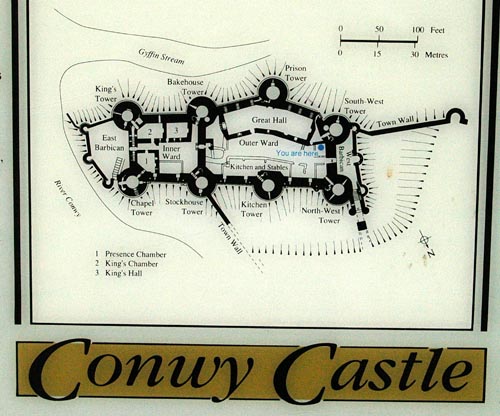 Layout of Conwy Castle